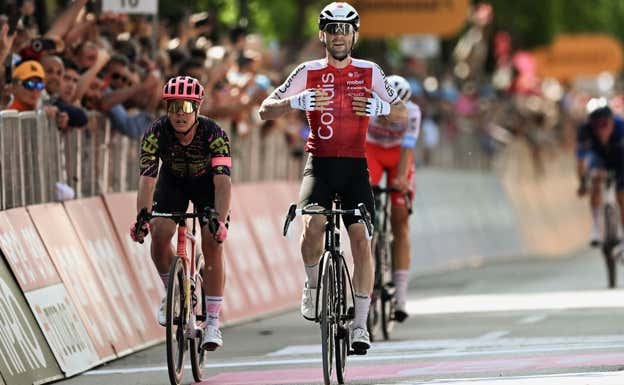 Benjamin Thomas se anota una etapa del Giro de Italia 2024.  @GETTYSPORT