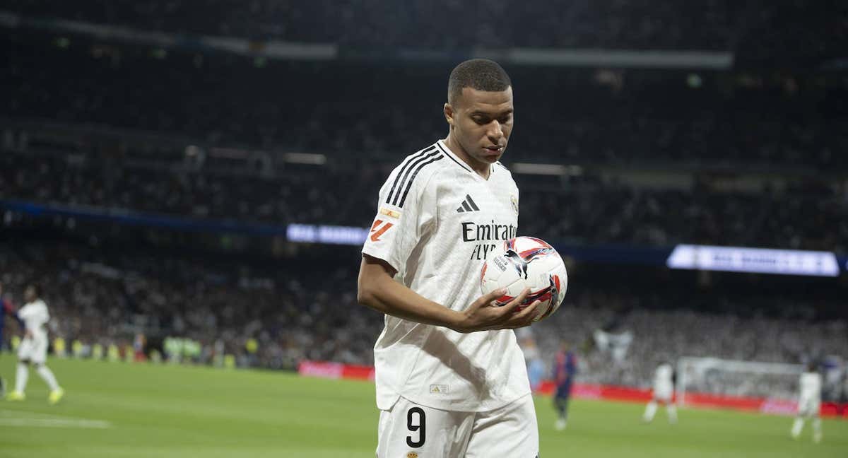 Mbappé, con el Real Madrid.