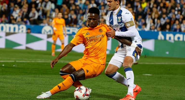 Vinicius durante el Leganés - Real Madrid.