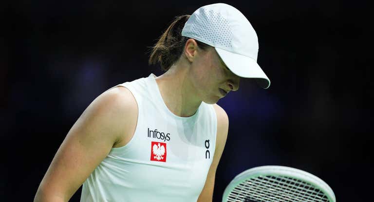 Iga Swaitek, en un partido de la Billie Jean King.