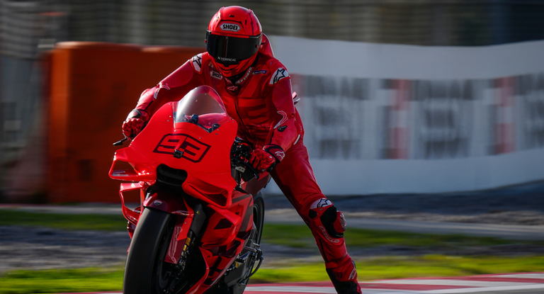 Marc Márquez en el test de Barcelona.