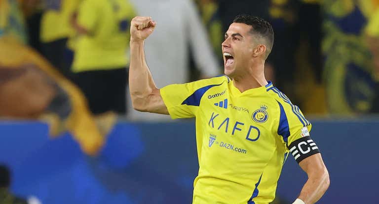 Cristiano Ronaldo celebra un gol con Al Nassr.