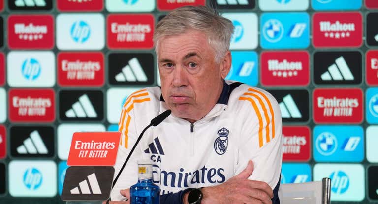 Carlo Ancelotti, en rueda de prensa.