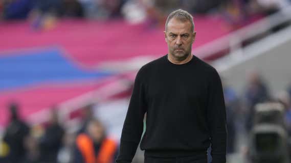 Hansi Flick, en el partido contra el Las Palmas. /EFE