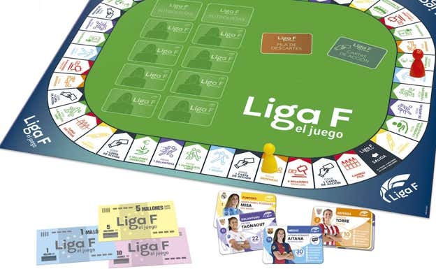 Tablero del juego de Liga F.  EDUCA BORRAS