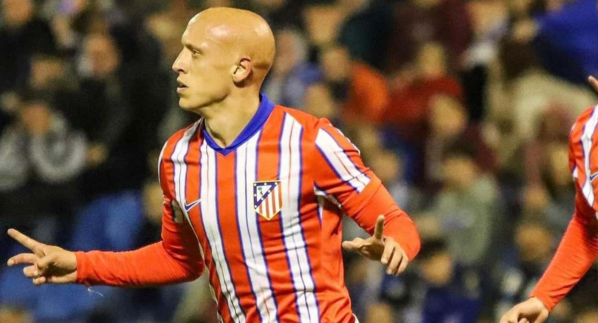 Mollejo, durante un partido esta temporada con el Atlético de Madrid B.