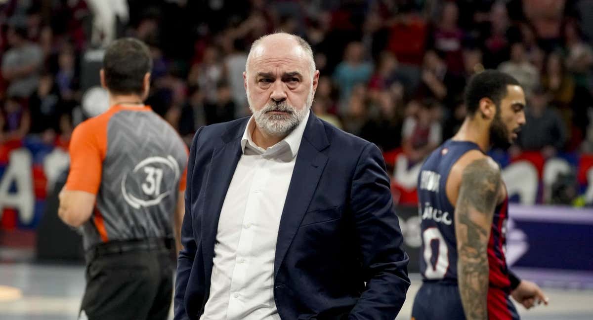 Pablo Laso, durante el partido entre Baskonia y Valencia Basket.