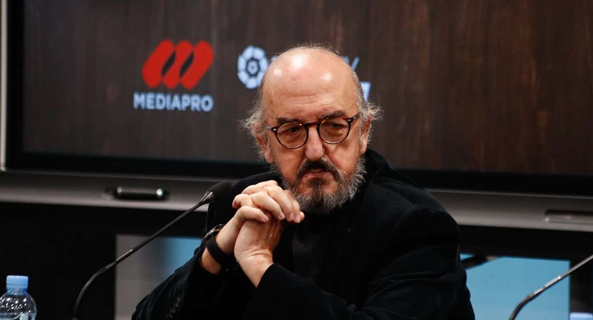 Jaume Roures, en una presentación entre Mediapro y LaLiga. /GETTY