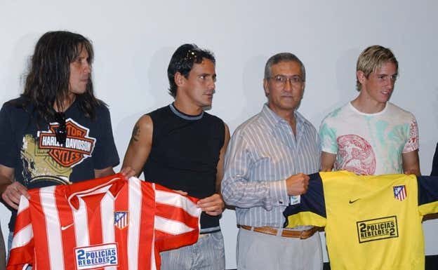 Manzano, con Burgos, García Calvo y Torres en un acto de 2003.  EFE