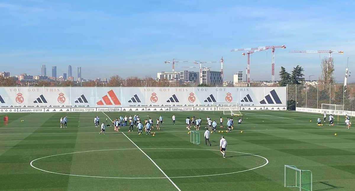 El entrenamiento del Real Madrid previo al duelo ante el Girona.
