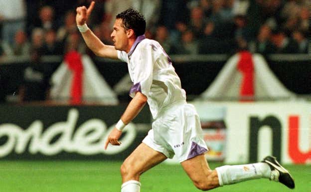 Pedja Mijatovic celebra el gol de la Séptima. Europa Press