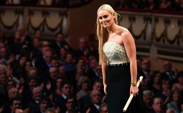Lindsey Vonn tras recoger el premio Princesa de Asturias. Efe
