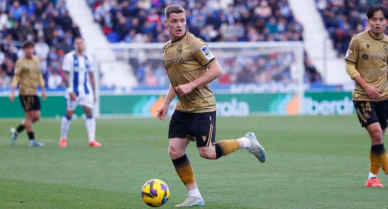 Sergio Gómez, durante el partido ante el Leganés.