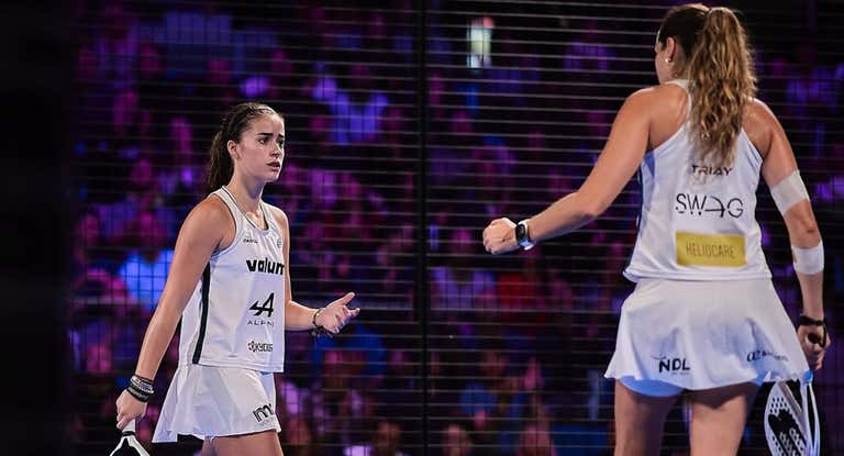 Gemma y Claudia durante la final del P1 de Milán.