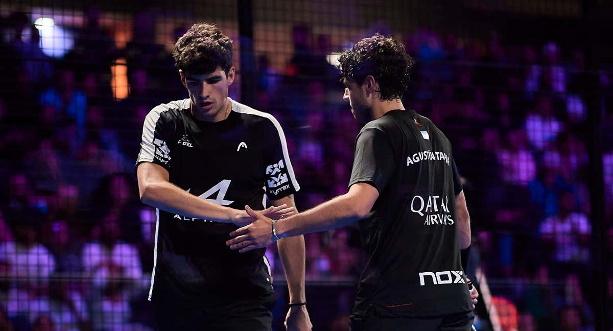 Tapia y Coello durante la final del P1 de Milán.