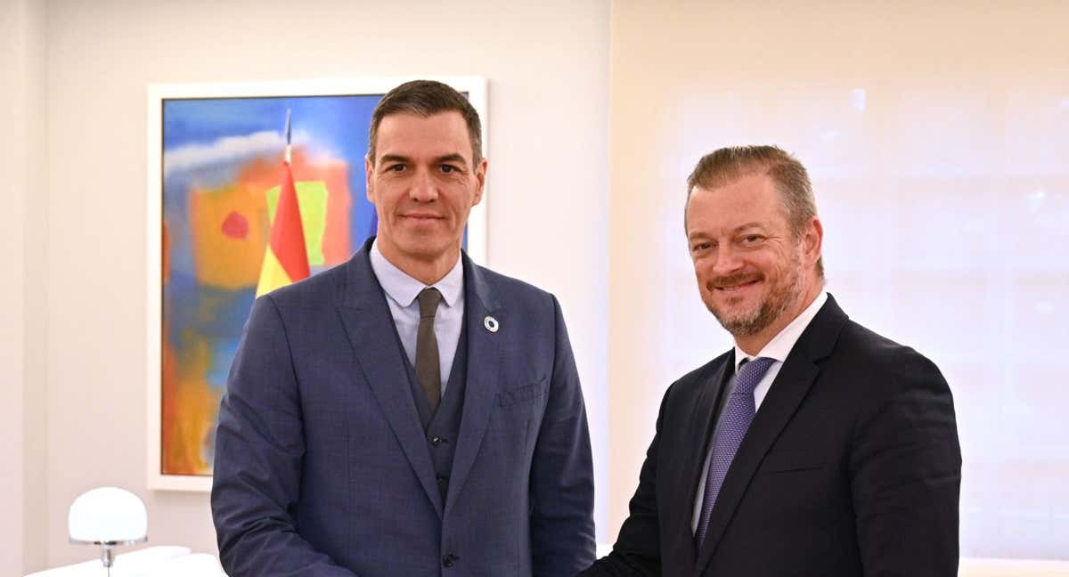 Sánchez y Parsons durante la visita oficial.