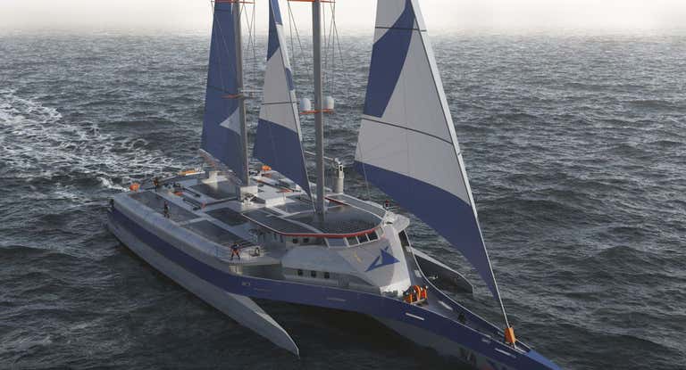 El trimarán del proyecto Vela estará en el agua en 2026.
