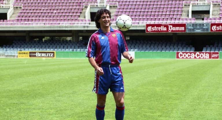 Pablo Alfaro jugó en el FC Barcelona la temporada 1992-1993.