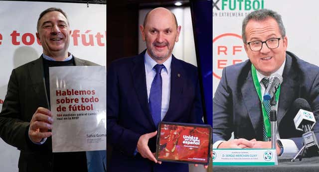 Quiénes son Gomar, Louzán y Merchán, los candidatos en las primeras elecciones de la RFEF con tres aspirantes en 20 años