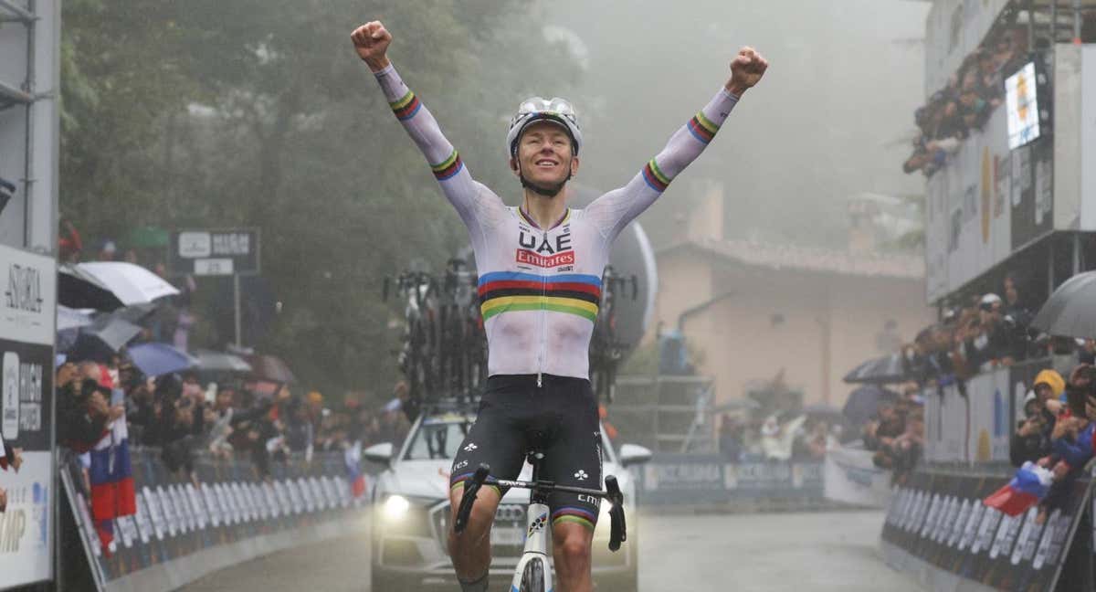 Pogacar gana una carrera en 2024.