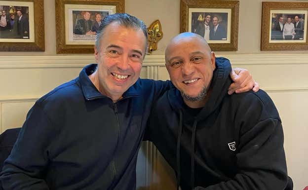 Luque, con Roberto Carlos. Instagram