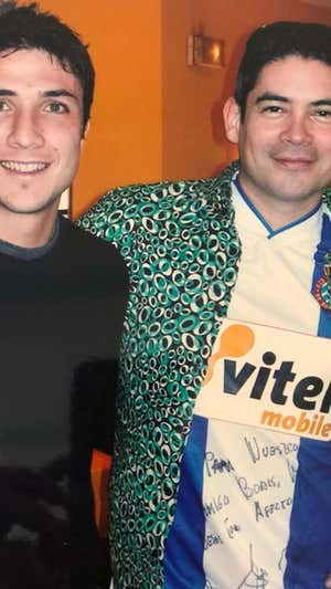 Àngel Morales junto a Boris Izaguirre.  ÀNGEL MORALES