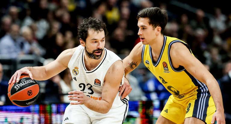 Sergio Llull, en el partido de hoy en Berlín.