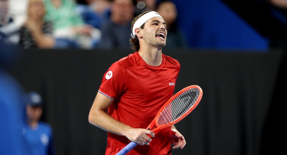 Taylor Fritz, durante su partido en la United Cup.