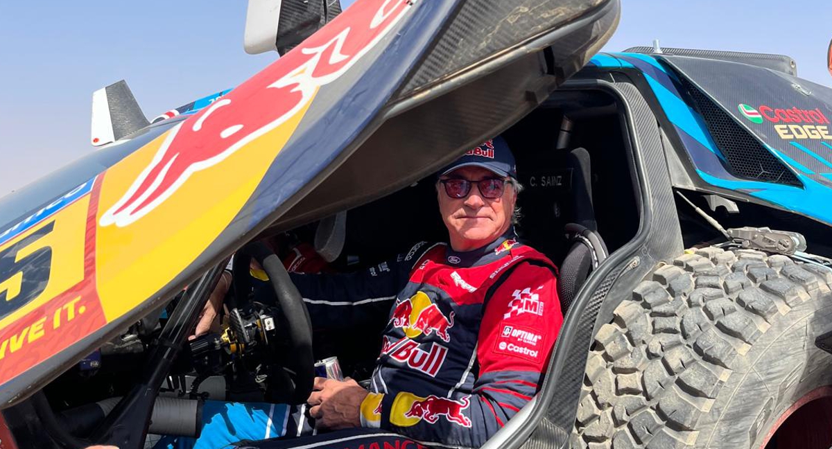 Sainz, nada más terminar la etapa.
