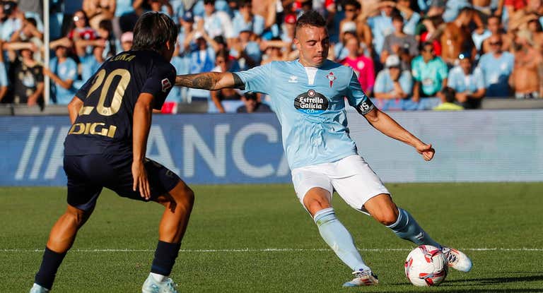 Iago Aspas, en un partido contra el Alavés.