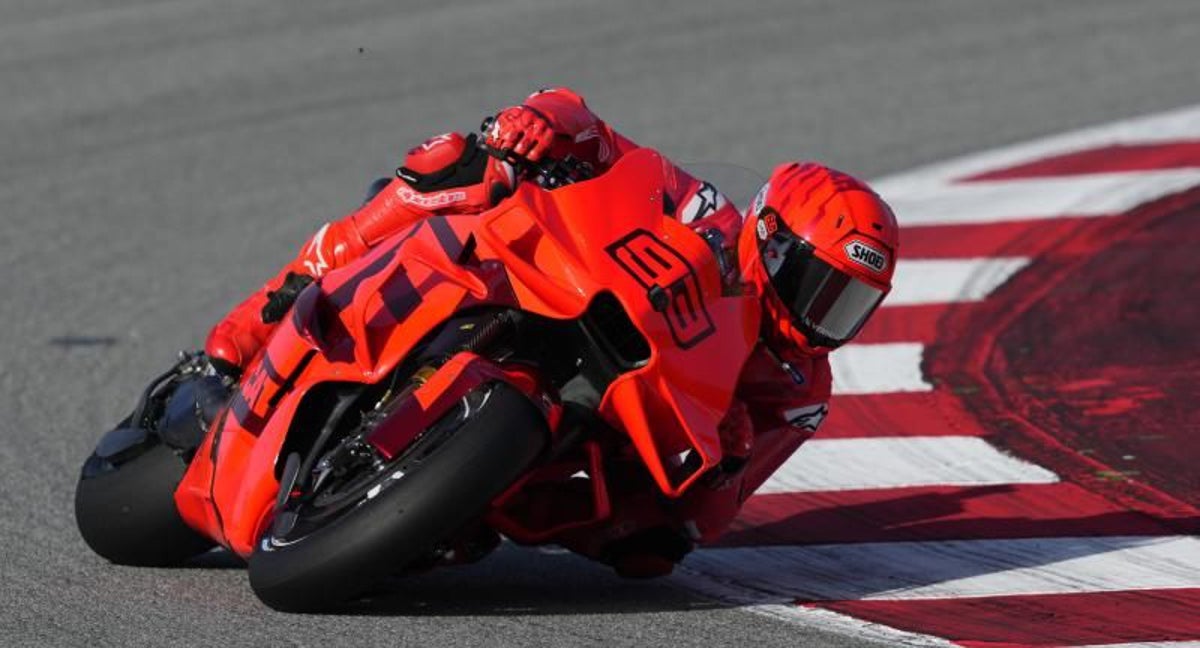 Marc Márquez ya rodó con la Ducati en los entrenamientos de Montmeló del pasado mes de noviembre.