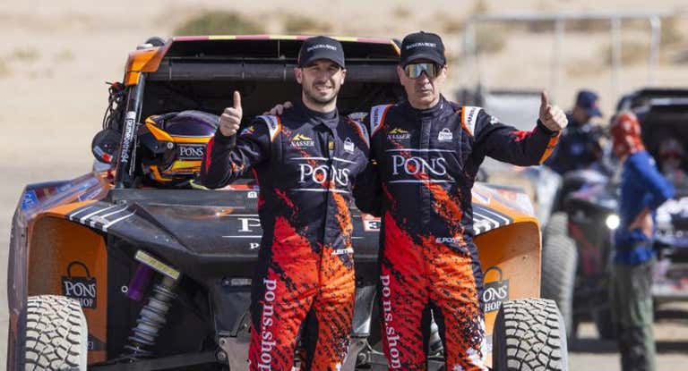 Eduard Pons y su copiloto Jaume Betriu se vieron obligados a abandonar el Rally Dakar.