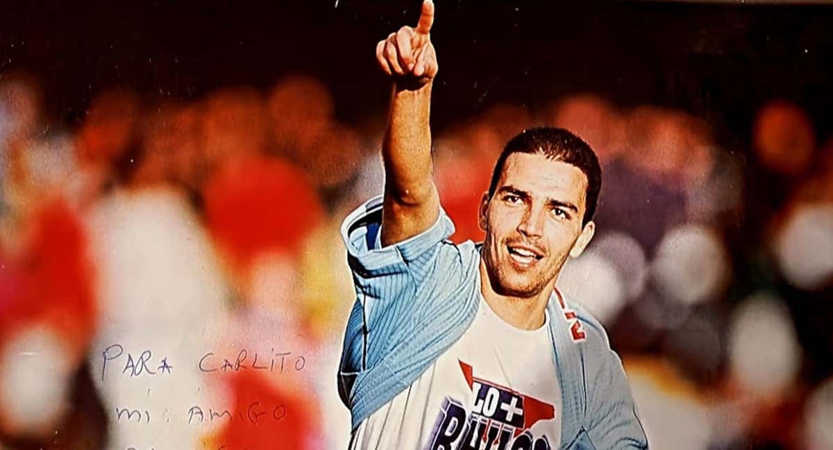 Fotografía que Haim Revivo dedicó a Carlos Sánchez.