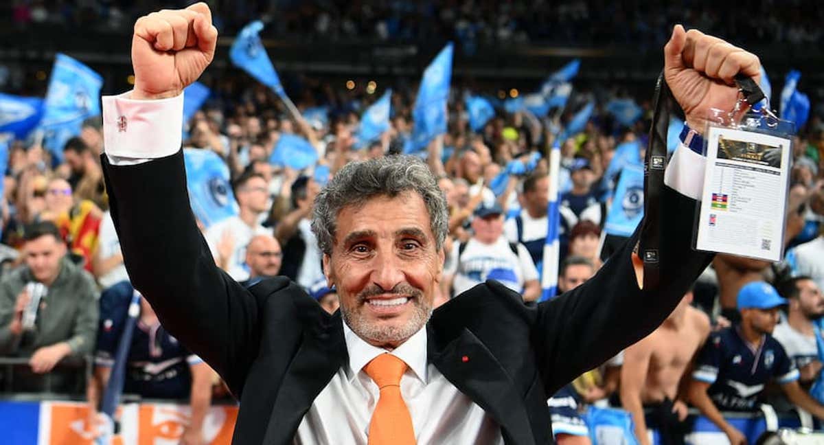 Mohed Altrad celebrando victoria de Montpellier.
