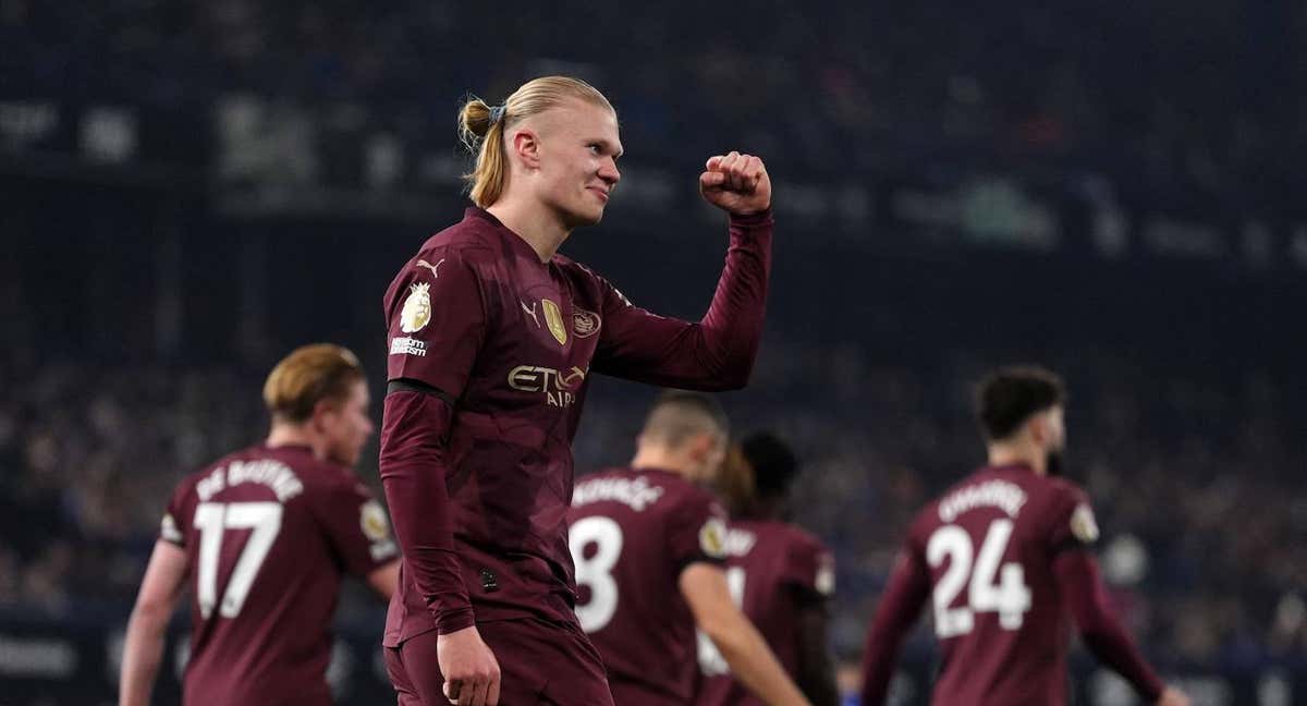 Erling Haaland marcó uno en la goleada del City.