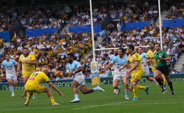 El Aviron Bayonnais durante un partido.  Aviron Bayonnais