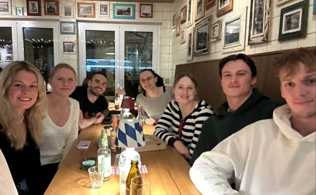 María Delgado y su equipo en Heidelberg. CEDIDA