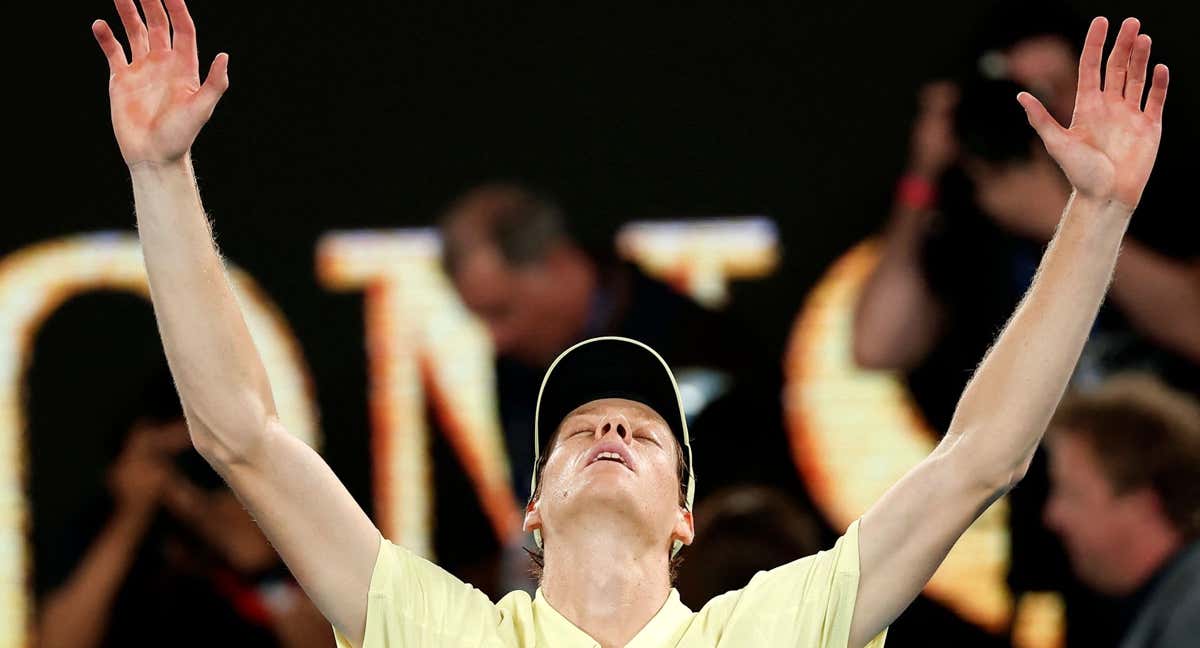 Jannik Sinner, el ganador del Open de Australia 2025.  /AFP