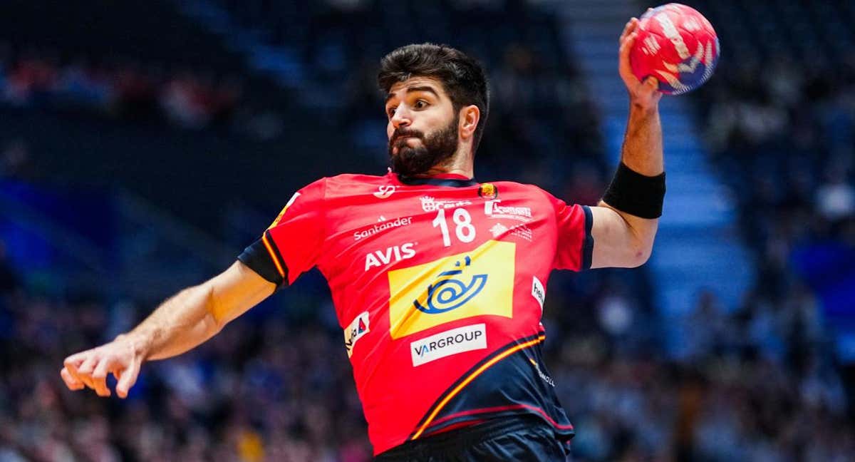 Imanol Garciandia, jugador de la Selección española de balonmano./EFE