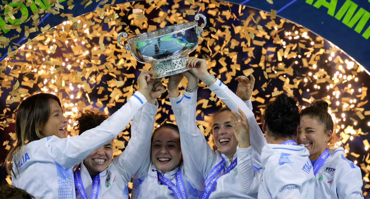 Italia se coronó campeona del mundo de tenis femenino en las Finales de la Copa Billie Jean King 2024./REUTERS