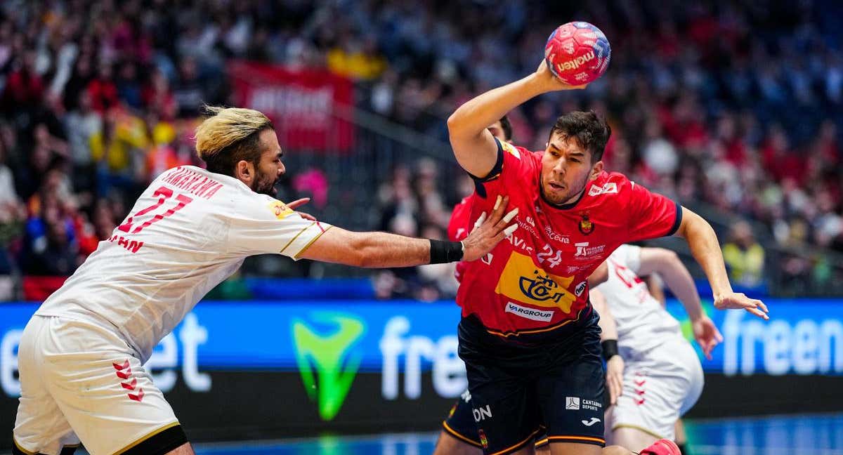 Daniel Dujshebaev en un partido con la Selección española de balonmano./EFE