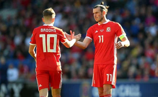 Brooks y Bale con la selección galesa. Getty Images