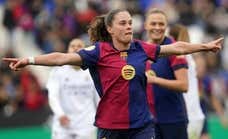 El 'aviso' de Patri Guijarro a Ewa Pajor antes de su primera celebración con el Barça: «Es el primer título de muchos»