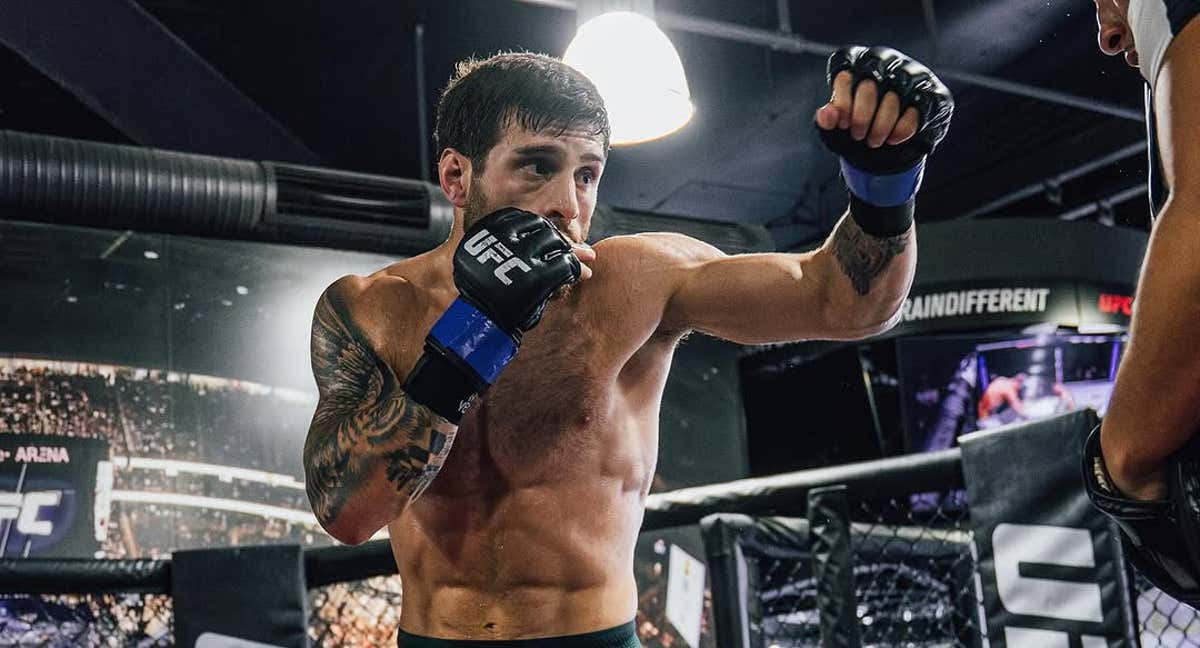 Aleksandre Topuria, durante un entrenamiento.