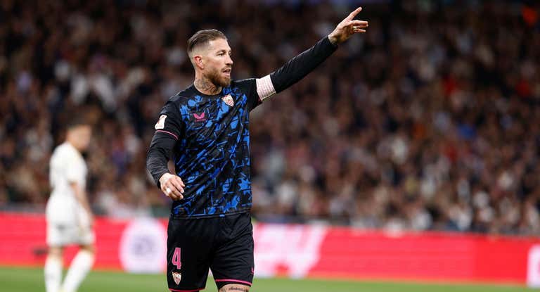 Sergio Ramos, en su última visita al Bernabéu.
