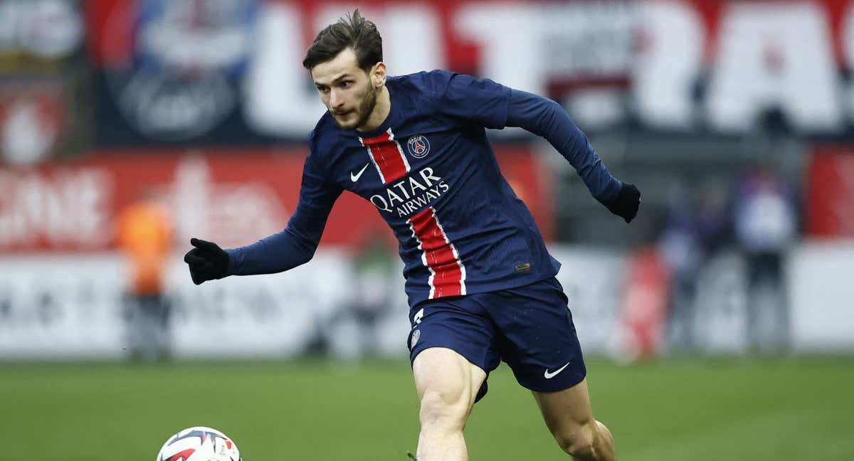 El georgiano Khvicha Kvaratskhelia, nueva estrella del PSG. El pase récord del invierno 2025. /REUTERS