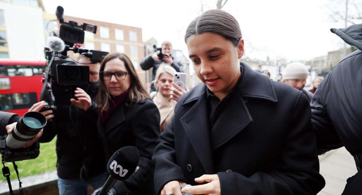 Sam Kerr llegando a los juzgados. /EFE