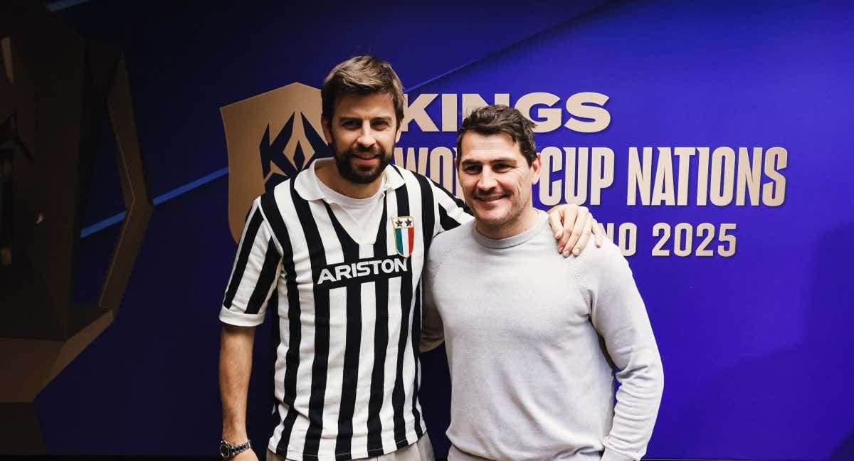 Piqué y Casillas en la Kings World Cup de Turín./AFP