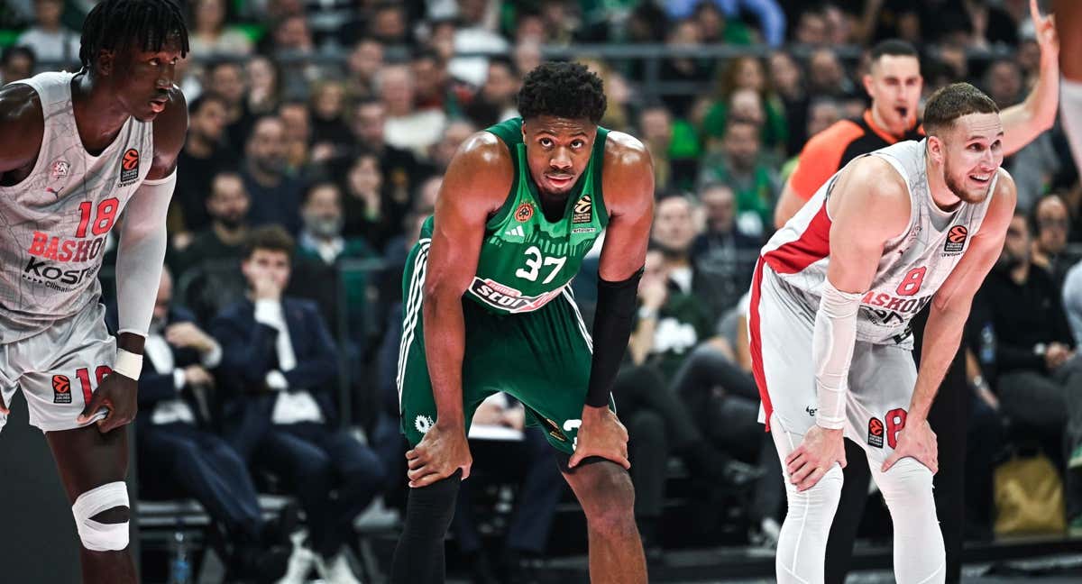 Kostas Antetokounmpo, esta temporada con el Panathinaikos, en un partido de Euroliga ante el Baskonia. /GETTY IMAGES