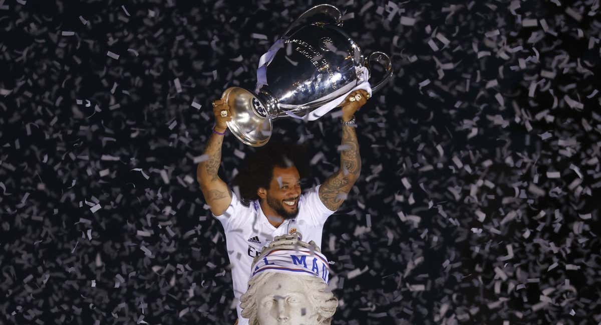 Marcelo celebrando en Cibeles.